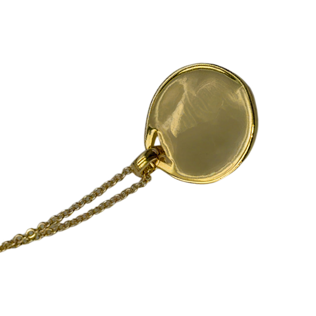 18K Gold Ancient Coin Turquoise Necklace | Textured Embossed Round Medallion Pendant Adjustable Box Chain